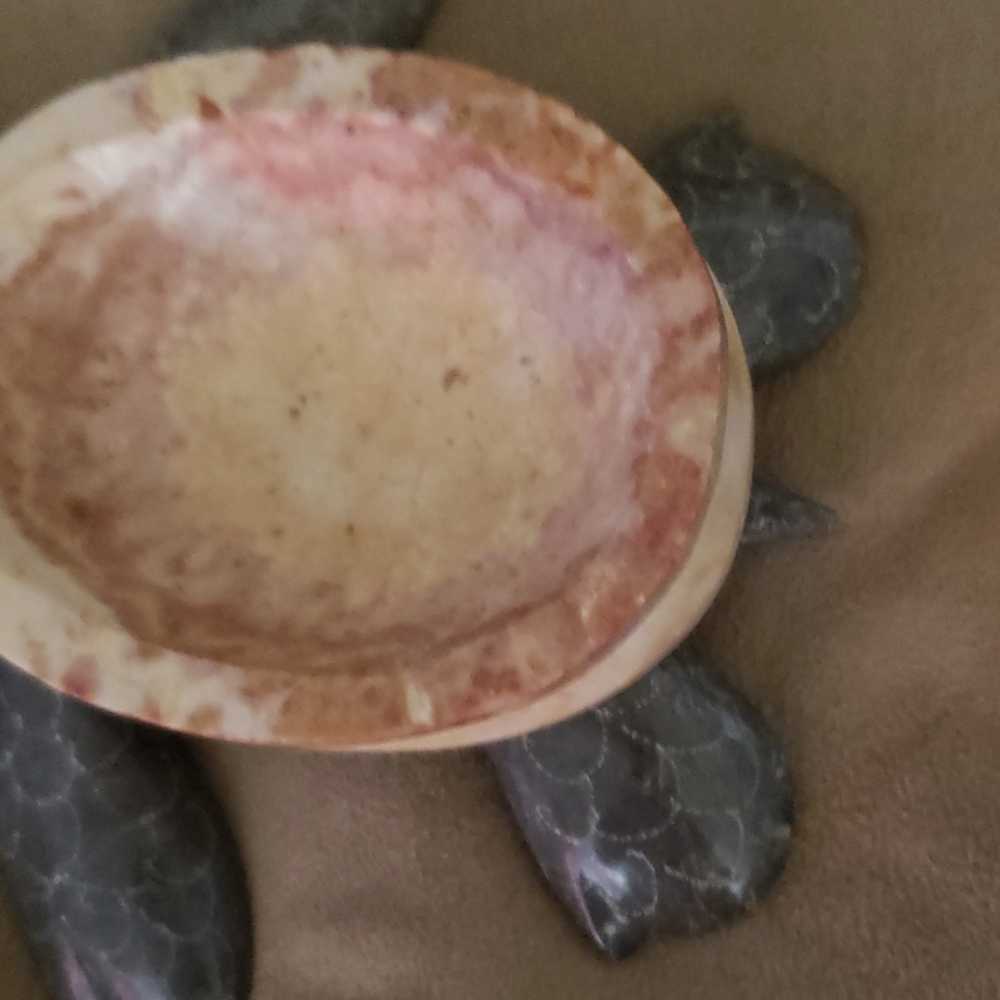 Turtle Marble Trinket Box. - Picture 6 of 7